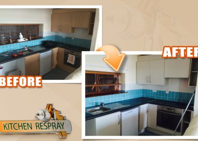 Kitchen Respray Before and After